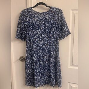 Old Navy Floral Blue and White Mini Dress